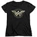 Wonder Woman Batman Vs Superman Movie Emblem Adult Womens T-Shirt Black (Large)
