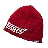 Genuine Subaru STI Knit Beanie Cap Hat Impreza STI Logo WRX Racing Impreza Red