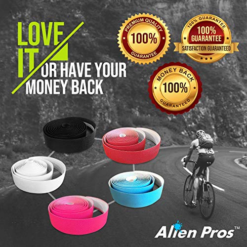 image for ALIEN PROS Bike Handlebar Tape PU (Set of 2) Blue - Enhance Your Bike 