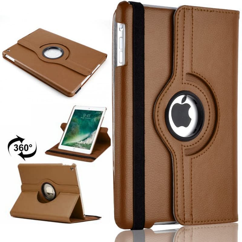 360 Rotate Case For Apple iPad Mini 1, 2 and 3-7.9" (2012, 2013, 2014) Stand Synthetic Leather Material (Brown) — image 1