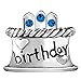 LovelyJewelry Birthday Cake Charms September Simulated Birthstone Candles Beads For Bracelets