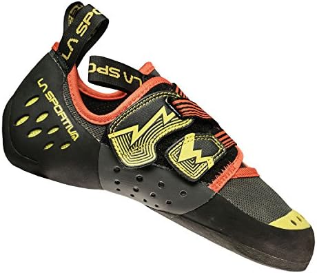 La SportivaMens Oxygym Rock Climbing Shoe for Frequent Climbers, Carbon/Sulphur, 14