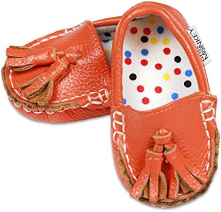 Little Monkey {It's My Party and I'll...} Leather & Fabric Moccasin Infant Baby Newborn Boy Shoes Girls Shoes Baby Moccasin (6-12 Month)