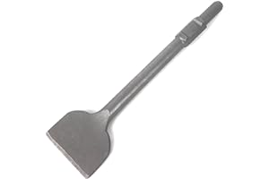 JACKCHEN 4 Inch Wide Tile & Removing Tile and Stone Chisel for hex.30mm Demolition Jack Hammers, 16 Inch Long, Alloy Steel Construction, 4" x 16" Chisel Bit for Demolition Concrete Breaker
