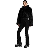 GSOU SNOW Women Ski Suit One Piece Snowsuit Snowboard Faux Fur Collar Slim Jumpsuit Jacket Insulated Windproof Outdoor Winter