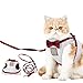 Cat Harness and Leash Set Kitten Harness with Leash for Walking Adjustable Soft Vest Harness for Cats Puppy Safety Walk/Run Medium