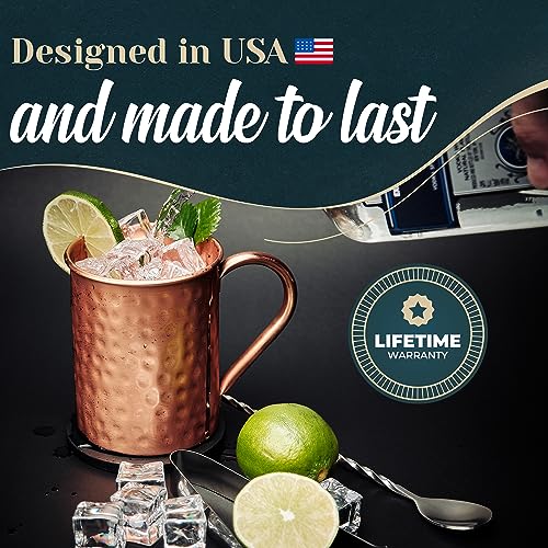 Advanced Mixology [Gift Set] Moscow Mule Mugs 100 Pure Copper Mugs