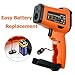 Rhinoco Digital Laser Temperature Gun Infrared Thermometer Gun Non-contact Meat BBQ Cooking Thermometer Gun -58°F~1022°F Large Color Backlit Display with 12 Point Aperture Temperature Alarm Function