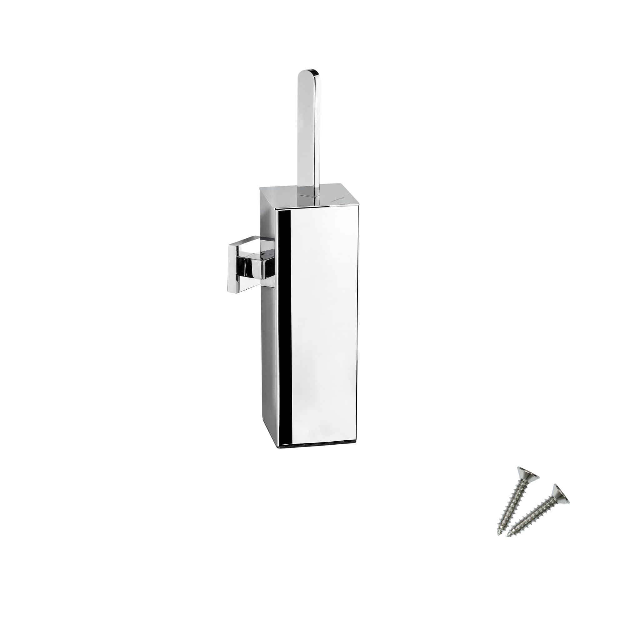 Sagittarius One 360S1 Silicone Toilet Brush with Holder, Hygienic Durable Bristles, SUS304 Stainless Steel Holder, Modern Design, Chrome