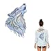 Wolf Iron On Patch Beautiful Wolf Appliques Watercolor Folk-Custom Style Heat Transfer Vinyl Sticker with Grade-A Thermal Transfer Stickers Waterproof&Washable Decal for DIY T-Shirt Jacket Dresses