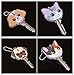 Super Funky Dog and Cat Key Key Identifier Key Covers, 4 Pack, Assorted in Color and