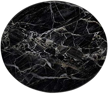 Timitai Practical Household Fashion Marble Pattern Round Flannel Bathroom Kitchen Carpet 60cm