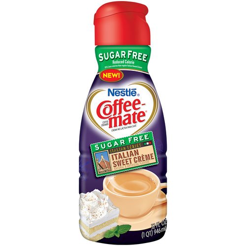 Nestle Coffeemate Sugar Free Italian Sweet Creme Liquid Coffee Creamer, 32 Fl Oz (2 Pack