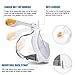 Full Face Snorkel Mask 180° Easy Breathing Diving Mask Anti fog Anti Leak Snorkeling Underwater with GoPro Camera Mount for Adult & Youth (White&Orange, L)
