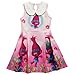 ZHBNN Trolls Little Girls Printed Princess Dress Cartoon Party Dress (Pink,100/2-3Y)