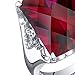 16.00 Carats Created Ruby Ring Sterling Silver Radiant Cut Sizes 5 to 9