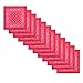 Alotpower Cotton Bandana Headbands Handkerchiefs 12 pack,Hot Pink