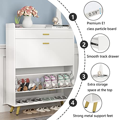 PAKASEPT Narrow Shoe Storage Pair Free Standing Tipping