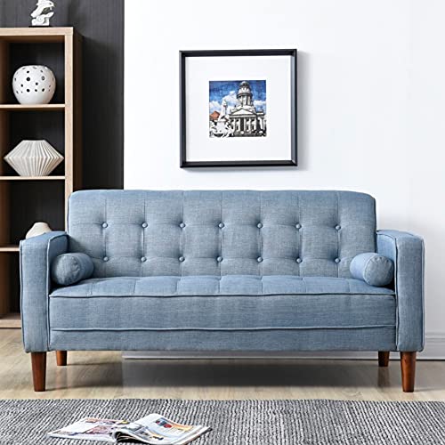 Nathaniel Home Mid Century Modern Fabric Tufted Upholstered Loveseat
