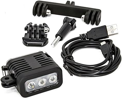 Hangang Waterproof Diving Light, Rechargeable & Dimmable LED Video POV Flash Fill Light, Waterproof Sidekick Side LED Flash Spot Flood Lighting Camera Accessories for GoPro Hero with 3 Modes