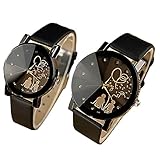 Wensltd® 2015 Romantic Style Casual Cute Watch for Girl Boy, for Man Women, for Students 2 Pcs, Black