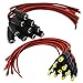 AimHD 10 Pairs Male & Female DC Power Pigtail 2.1mm x 5.5mm Connectors (Upgraded Gauge 5A) for CCTV Security Surveillance Camera Power System and Led Strips Lighting Connection