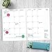 TF Publishing 19-4205A July 2018 - June 2019 Blooming Monthly Planner, 7.5 x 10.25
