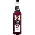 1883 Cranberry Syrup - Flavored Syrup for Hot & Iced Beverages - Gluten-Free, Vegan, Non-GMO, Kosher, Preservative-Free, Made in France | Plastic Bottle 1 Liter (33.8 Fl Oz)
