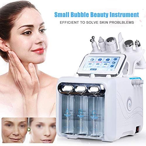 MZBZYU 6 in 1 Small Bubble Oxygen &Water Jet Peel Hydro Dermabrasion Machine -Facial Cleaning Blackhead Acne Device Deep Clean Instrument Tool