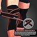 Knee brace, NATUCE knee sleeve with removable non slip strap for knee compression support-Single (M)