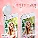 Selfie Light Ring,Juhefa Clip-on LED Camera Light,Rechargeble & 3-Levels Brightness Photography Light Compatible with iPhone, iPad, Sumsung Galaxy,Cell Phone,Laptop (White,1 Pack)