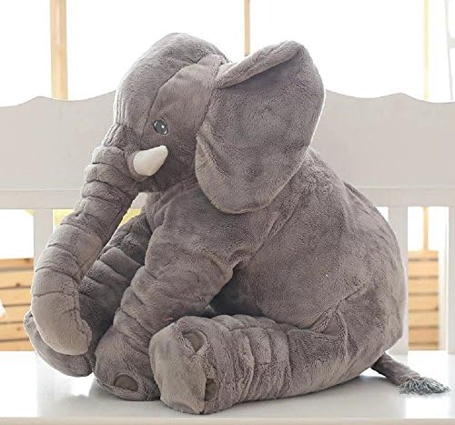60cm Lovely Plush Elephant Toy, Soft Toys Stuffed Animal Elephant Doll For Baby &amp; Kids Sleeping Baby Calm Doll (gray)