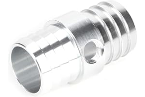 Aluminum Steam Port Adapter,1‑1/4in Hose with 1/8in NPT Steam Port Adapter ICT Aluminum Radiator LS Swap Coolant Connector