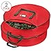 StorageMaid Wreath Storage Container Bag - 36-Inch Wreath Storage Box for Artificial Wreaths - Christmas Decoration Storage Made from Premium 420D Material with Handles & Zipper - 2 Pack