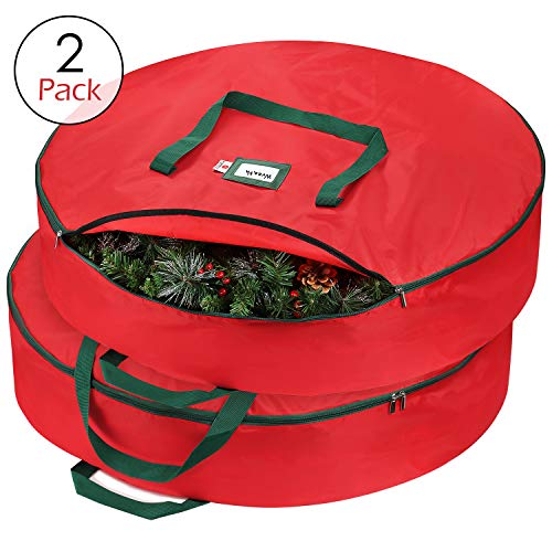StorageMaid Wreath Storage Container Bag 36Inch Wreath Storage Box
