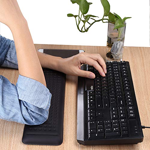 Aelfox Gaming Keyboard Wrist Rest, Memory Foam Wrist Support Wrist Pad for Keyboard Wrist Pain Relief for Office, Home Office, Computer, Laptop(17.32 x 3.94 x 0.79 inch)