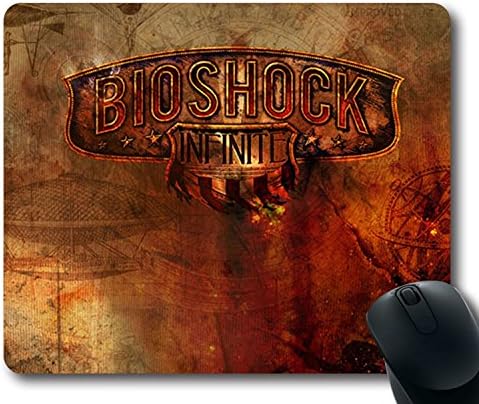 Custom Anime Mouse Pad with Bioshock Bioshock Infinite Non-Slip Neoprene Rubber Standard Size 9 Inch(220mm) X 7 Inch(180mm) X 1/8(3mm) Desktop Mousepad Laptop Mousepads Comfortable Computer Mouse Mat