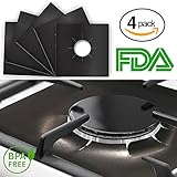 Gas Range Protectors, Stovetop Burner Liner Covers, Dishwasher Safe, Reusable, N