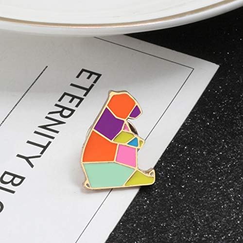 Krassu - Christmas Fashion Origami Crane Rabbit Penguin Elephant Cat Goose Whale Horse Brooches Colorful Splicing Animal Enamel Pins Badges Jewelry [10]