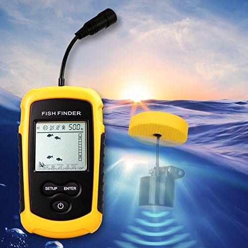 The Portable Wire Fish Detector Used For Fishing, Which Has A Liquid Crystal Display And A Wired Sonar Sensor, And Is Suitable For Fishing