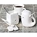 What On Earth White Whale Creamer & Sugar Set - Dolomite Cream Pitcher & Sugar Bowl