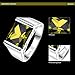 BONLAVIE 10ct Mens Peridot Ring 8 * 12mm Square-Cut Vintage Solitaire Ring 925 Sterling Silver Mens Ring August Birthstone Ring Engagement Wedding Bands Ring Size 8