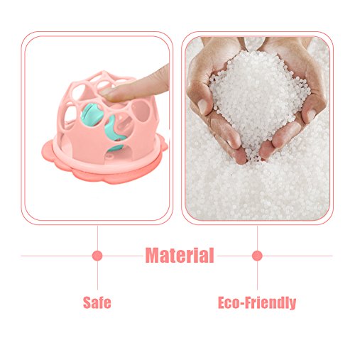 GrowthPic Musical Baby Crib Mobile with Star Projector Nursery Function, Foldable Arm, Hanging Rotating Safe Infant Playing Teether and Loudspeaker with 30 Melodies,Pink