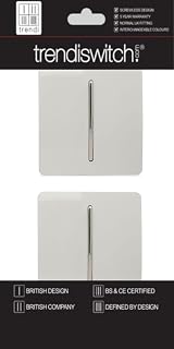 Trendi Switch 1 Gang 2 Way Glossy White Rocker Light Switch 10 Amp Pack view 2