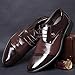 YangXieJiang Mens Patent Leather Tuxedo Dress Shoes Lace up pointed Toe Oxfords 1877 brown 10.5D(M)US