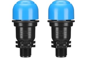 2 Pack Air Release Valve, Air and Vacuum Release Male Thread Air Relief Air Bleeder Valve Vent Irrigation Water Saving System