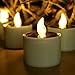 Advocator Solar Power Tealight, Solar Powered 6 Pcs Warm White Flickering Flameless Candle Lights Waterproof Romantic Fake Tealight Candle for Wedding Holiday,Window,Home,Garden,Outdoor Decoration