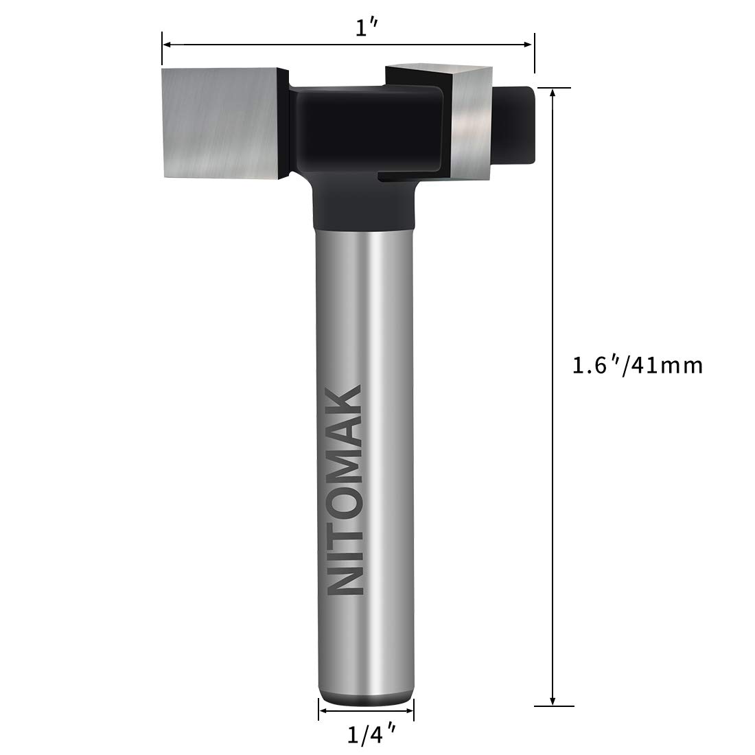 CNC Spoilboard Surfacing Router Bits, 1/4 inch Shank 1 inch Cutting Diameter, Slab Flattening Router Bit Planing Bit Wood Planing Bit Dado Planer Bit by NITOMAK (Carbide): Industrial & Scientific