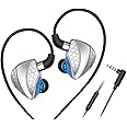 Yeabomy QKZ-Hi6T in Ear Monitor Headphones, Wired Earbuds Stereo Bass, HiFi IEM Earphone, Wired Gaming Earbuds, Without Detachable Cables (with mic, Blue)