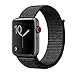 Vati Watch Sport Loop Band, Adjustable Closure Wrist Strap Lightweight Breathable Nylon Replacement Band for Apple Watch Nike+, Series 3/2/1, Sport, Edition (42MM, Black - Pinkish Weave Color)
